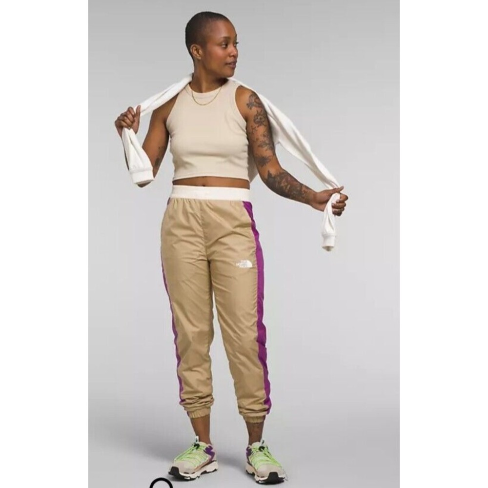 The North Face Hydrenaline Joggers Womens Plus Size 2X Purple Gold Wind Pants